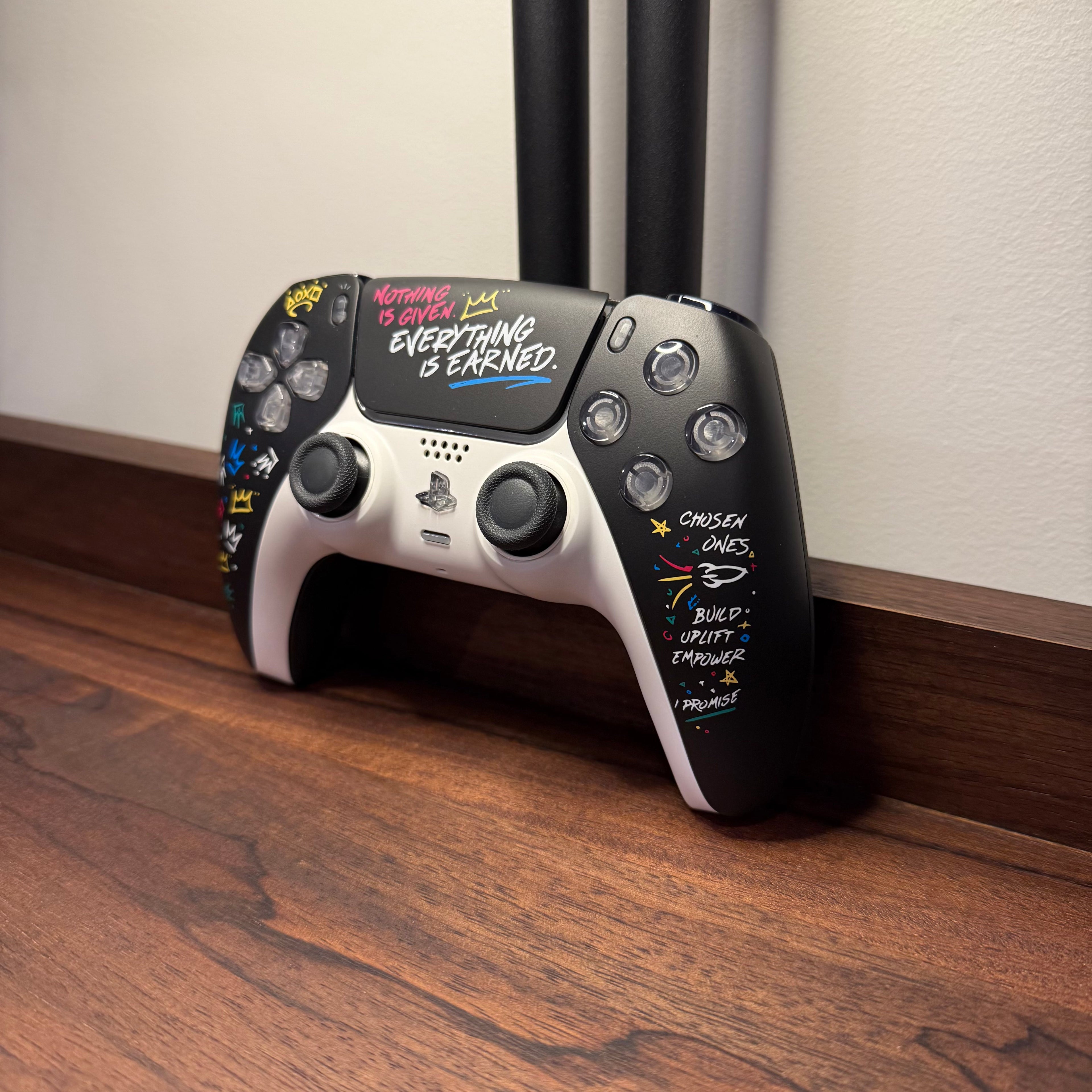 Dualsense Custom Lebron James Special with LED Kit - TMR Upgraded Controller (Refurbished)