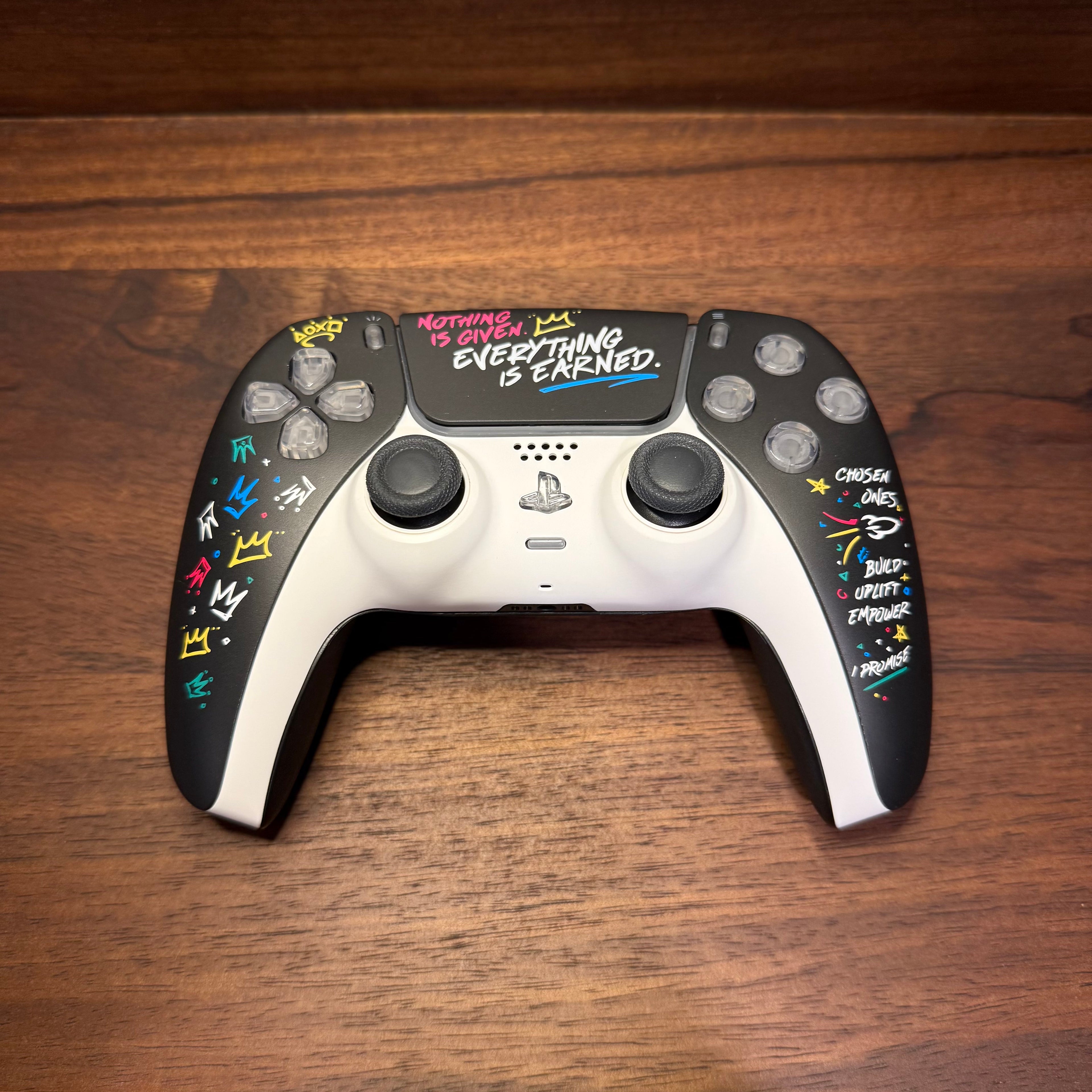 Dualsense Custom Lebron James Special with LED Kit - TMR Upgraded Controller (Refurbished)