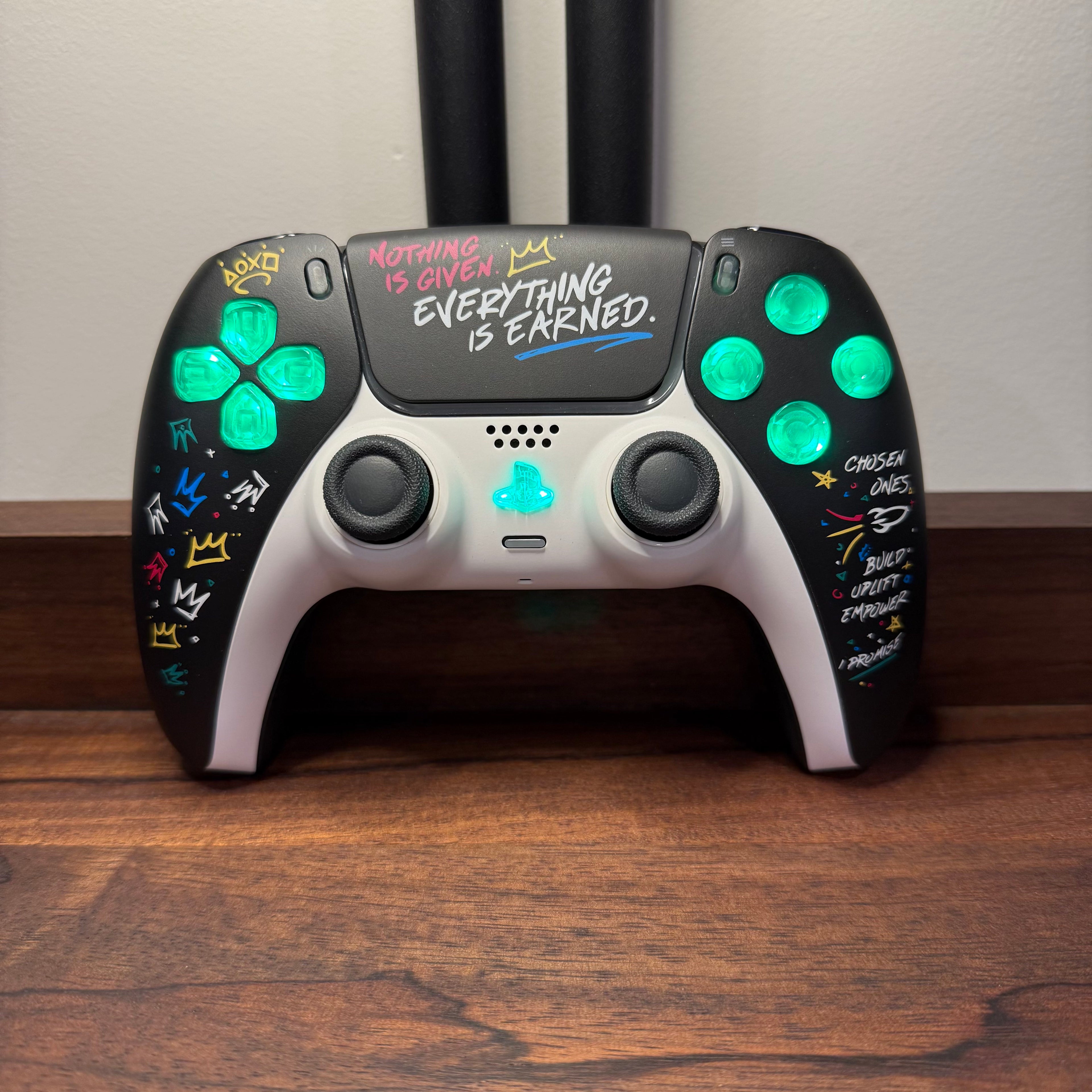 Dualsense Custom Lebron James Special with LED Kit - TMR Upgraded Controller (Refurbished)