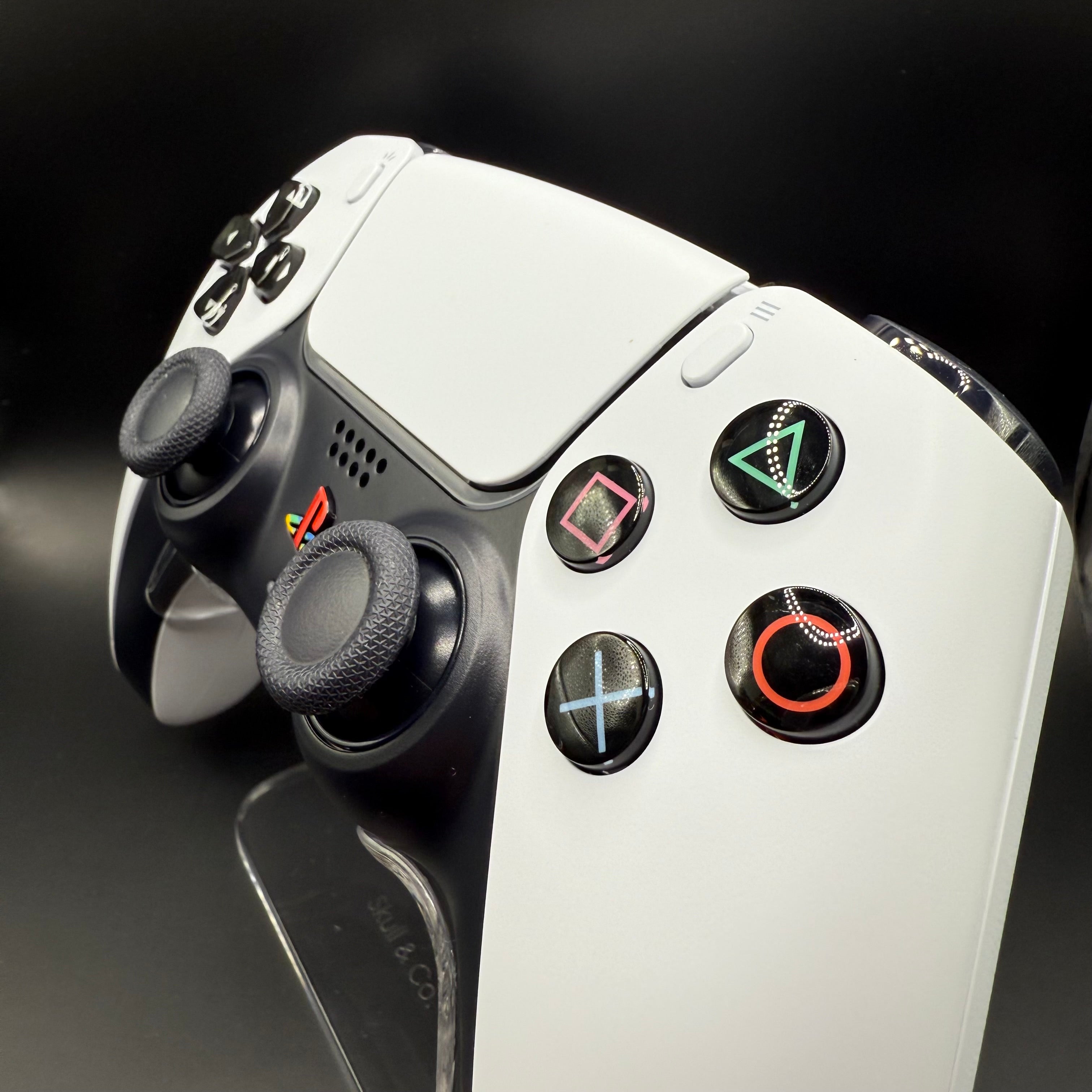 30th Anniversary Dualsense Glass Buttons & Retro Button Set in Black for PS5